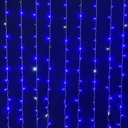 Електрогір. штора Novogod‘ko, 272 LED, синій, 3*2,6 м, мерехтіння (973774) арт: 973774-tp
