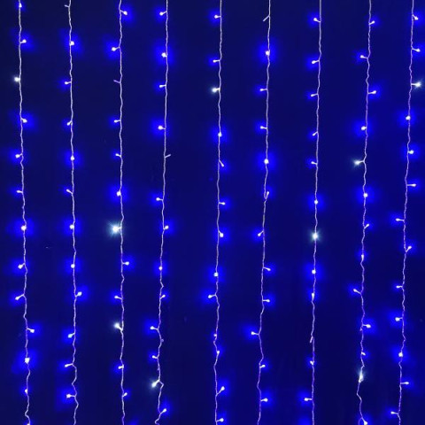 Електрогір. штора Novogod‘ko, 272 LED, синій, 3*2,6 м, мерехтіння (973774) арт: 973774-tp