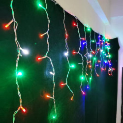 Гірлянда світлодіодна бахрома Novogod‘ko, 83 LED, багатокольорова, 3*0,6 м, мерехтіння (973778) арт: 973778-tp