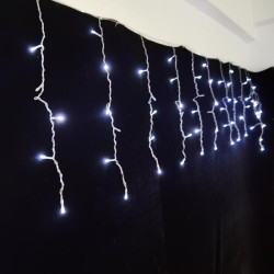 Гірлянда світлодіодна бахрома Novogod‘ko, 83 LED, холодний білий, 3*0,6 м, мерехтіння (973779) арт: 973779-tp