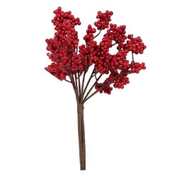 Ветка декоративная Yes! Fun с красными ягодами в пучке, 25см (973922)