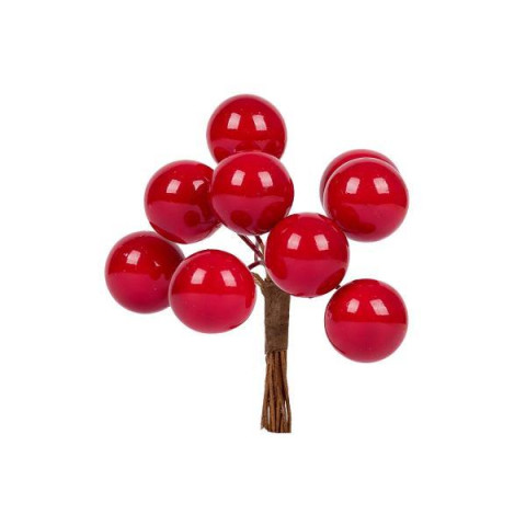 Ягоди декоративні Yes! Fun 18мм, 9 шт/пучок, червоні, глянець (973926) арт: 973926-tp