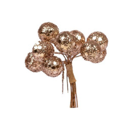 Ягоди декоративні Yes! Fun 15 мм, 9 шт / пучок, золото, гліттер (973930) арт: 973930-tp