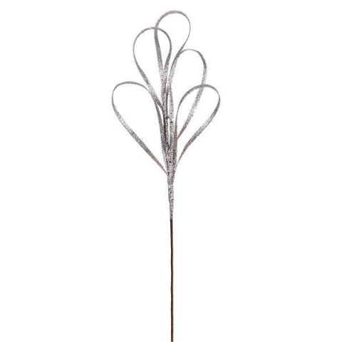 Ветка декоративная Yes! Fun Петля, 59 см, серебро, глиттер (973931)