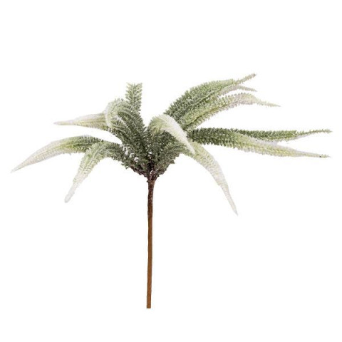 Ветка декоративная Yes! Fun Колосок, 27 см, светло-зеленая, заснеженная (973955)