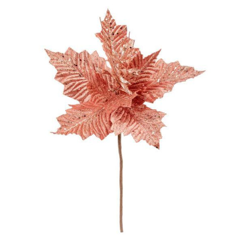 Квітка декоративна Novogod‘ko Пуансетія, рожеве золото, 30см (973971) арт: 973971-tp