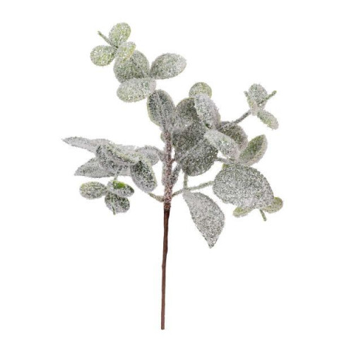 Ветка декоративная Yes! Fun 26см, зеленая, заснеженная (973983)