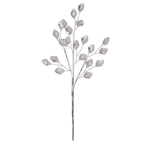 Ветка декоративная Yes! Fun с кристаллами, 35 см, серебро (974103)