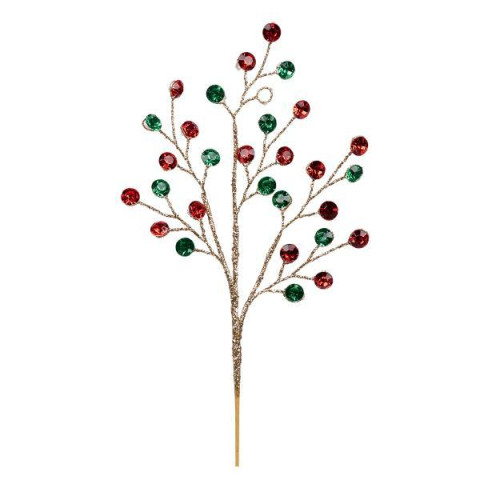 Ветка декоративная Yes! Fun с кристаллами, 30 см, красная/зеленая (974109)