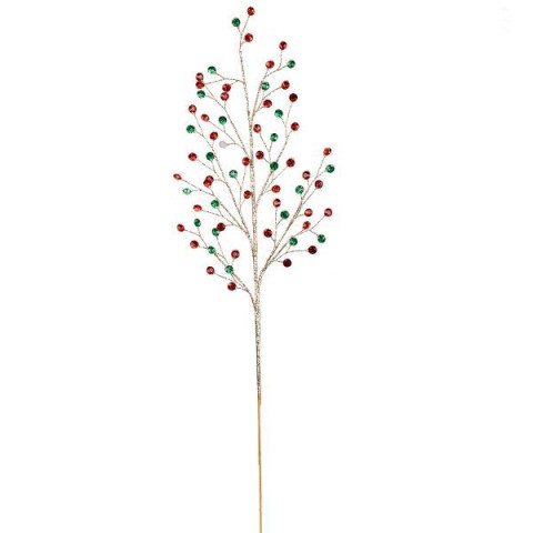 Ветка декоративная Yes! Fun с кристаллами, 83 см, красная/зеленая (974112)