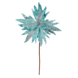 Квітка декоративна Novogod‘ko Хризантема, бірюза, 24см (974243) арт: 974243-tp