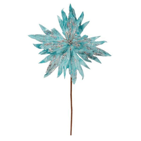 Квітка декоративна Novogod‘ko Хризантема, бірюза, 24см (974243) арт: 974243-tp