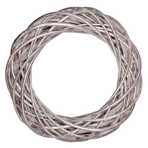 Венок Yes! Fun ротанговый серебряный d-15 см (974264)