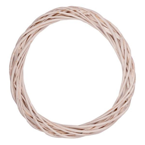 Венок Yes! Fun ротанговый белый d-25 см (974266)