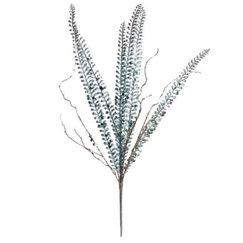 Ветка декоративная Yes! Fun "Папоротник" 85см, бирюза, глиттер (974581)