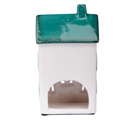 Декор Novogod‘ko "Будиночок-свічник" 17см, білий, кераміка (974620)