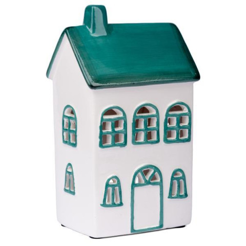 Декор Novogod‘ko "Будиночок-свічник" 17см, білий, кераміка (974620)