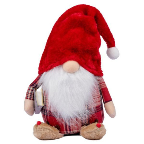 Новорічна м'яка іграшка Novogod‘ko "Гном з книгою", 54см (974636)