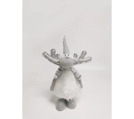 Новогодняя мягкая игрушка Novogod‘ko Олень в белом 53см LED рога (974646)