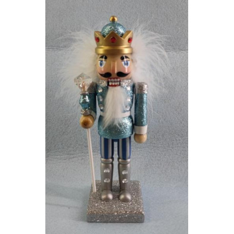 Фігурка декоративна Novogod‘ko Лускунчик 20см, дерево, блакитний (974682) арт: 974682-tp