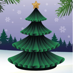 Декор-соты бум.3D Novogod‘ko Елочка, 27см (974703)