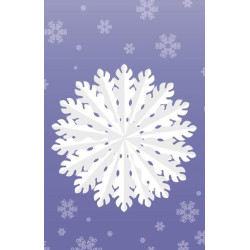 Підвіска бум. 3D Novogod&lsquo;ko &quot;Сніжинка&quot; 1 шт/наб, 50см, біла (974704)