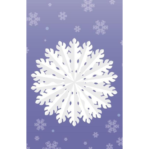 Подвеска бум. 3D Novogod&lsquo;ko "Снежинка" 1 шт/наб, 50см, белая (974704)