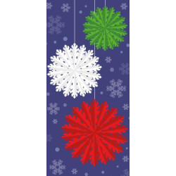 Подвеска бум. 3D Novogod‘ko Снежинки, 3 шт/наб (40см,35см,30см), микс (974708)