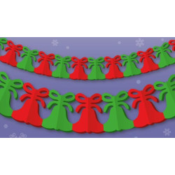 Гірлянда пап.3D Novogod‘ko Дзвіночки 4м червоно-зелена (974716) арт: 974716-tp