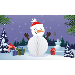 Подвеска-соты бум. 3D Novogod‘ko Снеговик, d-20см (974717)