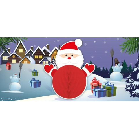 Подвеска-соты бум. 3D Novogod‘ko Санта, d-20см (974718)