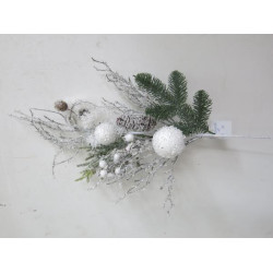 Гілка декоративна Yes!Fun з білою кулею, 83 см (974758) арт: 974758-tp