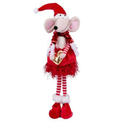Новорічна м‘яка іграшка Novogod‘ko Мишеня Дівчинка у червоному 56см (974785) арт: 974785-tp