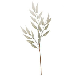 Ветка декоративная Yes! Fun Листья, заснеженная, 90 см (974805)
