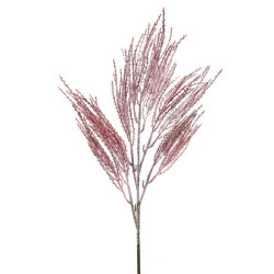 Ветка декоративная Yes! Fun Мискантус, розовая, заснеженная, 84 см (974808)