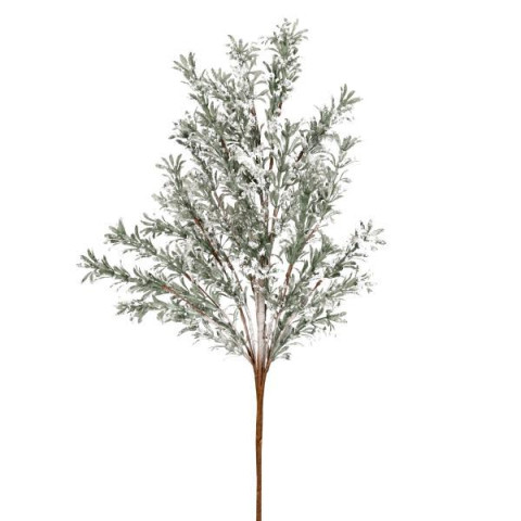 Гілка декоративна Yes! Fun Дрібні листочки засніжена, 84 см (974811) арт: 974811-tp
