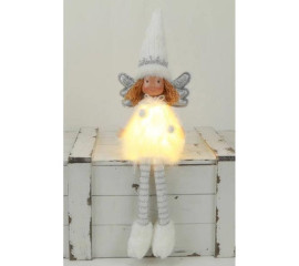 Новорічна іграшка Novogod‘ko Янгол у білому, 55 см, LED тіло, сидить (974831) арт: 974831-tp