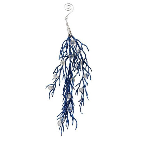 Гілка декоративна Novogod‘ko, Діамант,  21 см, синя (974887) арт: 974887-tp