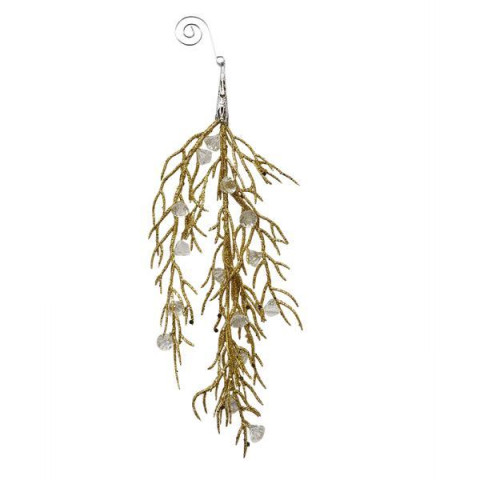 Гілка декоративна Novogod‘ko, Діамант, 21 см, золото (974888) арт: 974888-tp