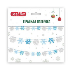 Гірлянда пап. фігурна Yes! Fun Сніжинки 10 фігурок 3м (974924) арт: 974924-tp
