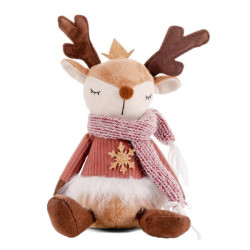 Новогодняя мягкая игрушка Yes! Fun Олень с короной 30 см LED (974929)