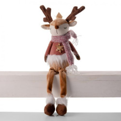 Новогодняя мягкая игрушка Yes! Fun Олень с короной 45см LED сидит (974930)