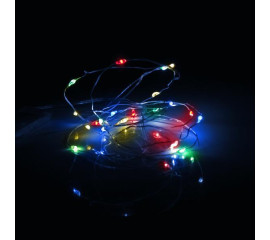 Электрогирлянда Yes! Fun Нить на медной проволоке 20 LED разноцветная 2 м статич батарейки (975022)