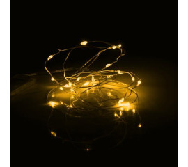 Электрогирлянда Yes! Fun Нить на медной проволоке 20 LED желтая, 2 м статич батарейка (975023)