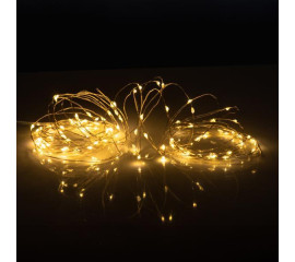 Электрогирлянда Yes! Fun Нить на медной проволоке 100 LED тепло-белая 10 м статич, USB (975035)