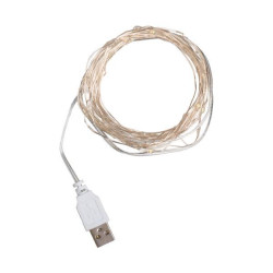Электрогирлянда Yes! Fun Нить на медной проволоке 50 LED холодно-белая 5 м статич, USB (975038)