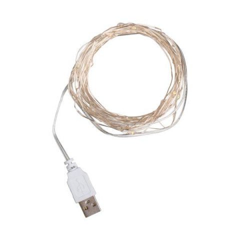 Електрогірлянда Yes! Fun Нитка на мідному дроті 50 LED холодно-біла 5 м статична, USB (975038) арт: 975038-tp