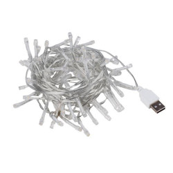 Электрогирлянда Yes! Fun Нить 70 LED, холодно-белая, 4,9 м, мерцание, USB (975063)
