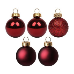 Набор новогодних шаров Yes! Fun пластик 6см 5 штук бордо (975112)