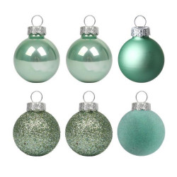 Набор новогодних шаров Yes! Fun пластик 8см, 6 штук в тубусе, ментол (975127)